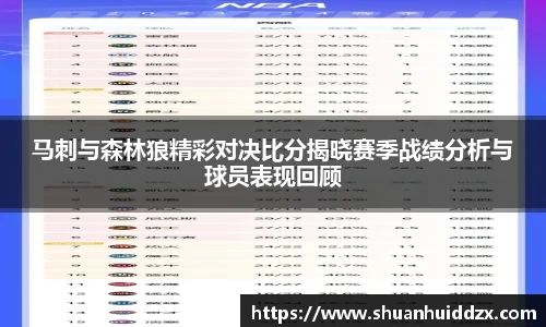 马刺与森林狼精彩对决比分揭晓赛季战绩分析与球员表现回顾